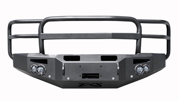 Fab Fours CH14-C3050-1 2015-2019 Chevy Silverado 2500/3500 HD Premium Front Bumper Sensor Winch Ready Full Guard-BumperStock