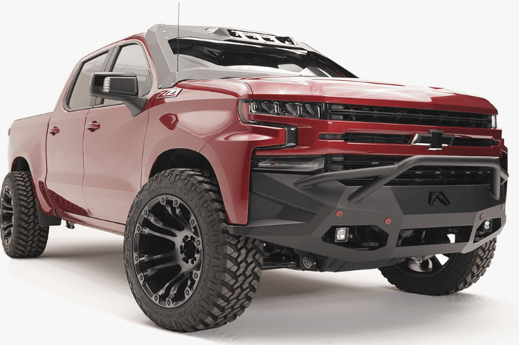 Fab Fours CS19-D4052-1 2019-2021 Chevy Silverado 1500 Vengeance Front Bumper Pre-Runner Guard-BumperStock