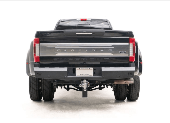 Fab Fours FS17-RT4150-1 Ford F250/F350 Super Duty 2017-2021 Red Steel Rear Bumper-BumperStock