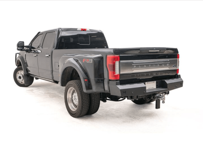 Fab Fours FS17-RT4150-1 Ford F250/F350 Super Duty 2017-2021 Red Steel Rear Bumper-BumperStock