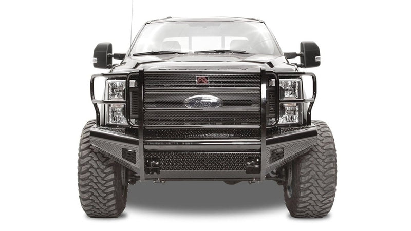 Fab Fours FS17-S4160-1 Ford F250/F350/F450/F550 Super Duty 2017-2021 Black Steel Front Bumper Full Guard-BumperStock