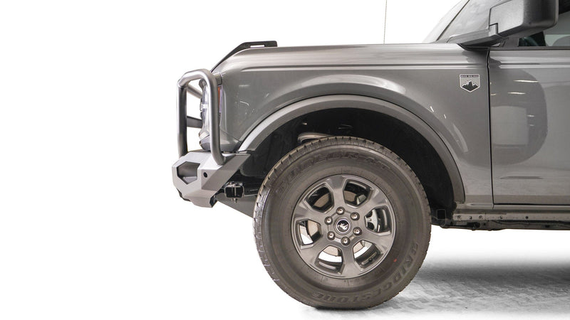 Fab Fours FB21-X5250-1 Ford Bronco 2021-2022 Matrix Front Winch Bumper Full Guard - BumperStock