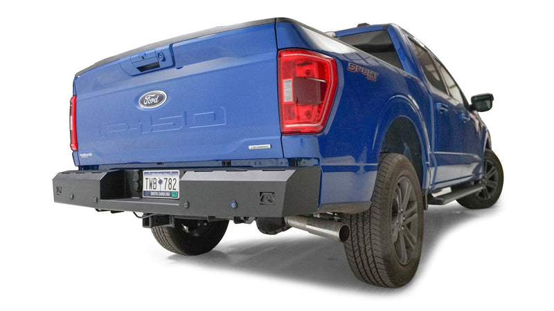 Fab Fours FF21-RT5150-1 Ford F150 2021 Red Steel Rear Bumper - BumperStock