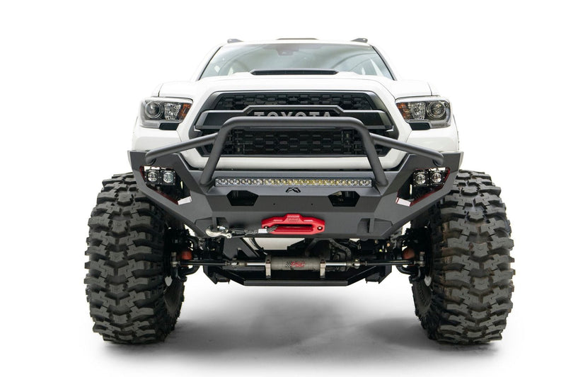 Fab Fours TT16-X3653-1 Toyota Tacoma 2016-2021 Matrix Front Bumper Winch Ready High Pre-Runner Guard - BumperStock