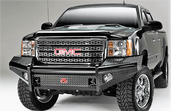 Fab Fours GM11-S2861-1 GMC Sierra 2500/3500 HD 2011-2014 Black Steel Front Bumper No Guard-BumperStock