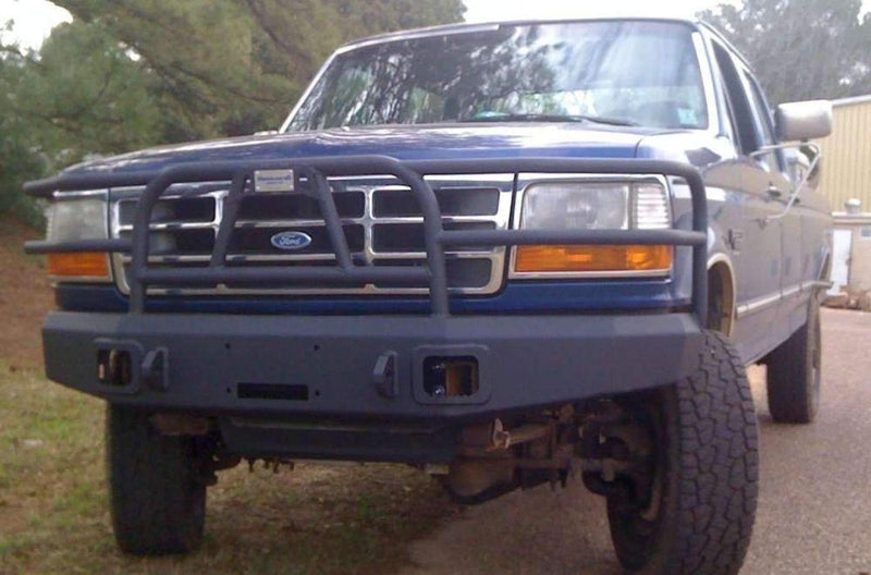 Hammerhead 600-56-0067 Ford Bronco 1992-1996 X-Series Front Winch Bumper Full Brushguard - BumperStock