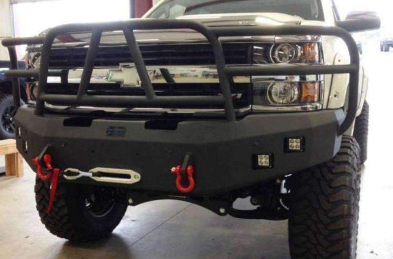 Hammerhead 600-56-0214 Chevy Silverado 1500 2014-2015 X-Series Front Winch Bumper Full Brushguard-BumperStock