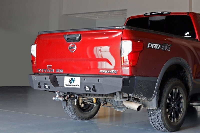 Hammerhead 600-56-0908 Nissan Titan XD 2016-2019 Rear Bumper with Sensors - BumperStock