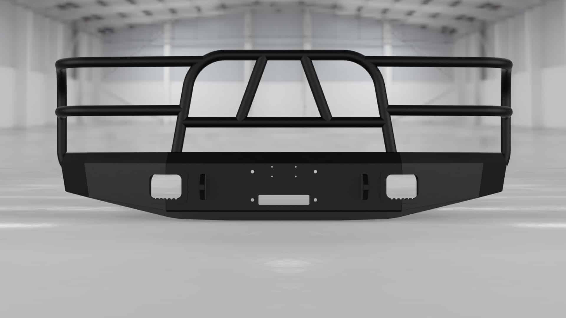 Hammerhead 600-56-0067 Ford Bronco 1992-1996 X-Series Front Winch Bumper Full Brushguard - BumperStock