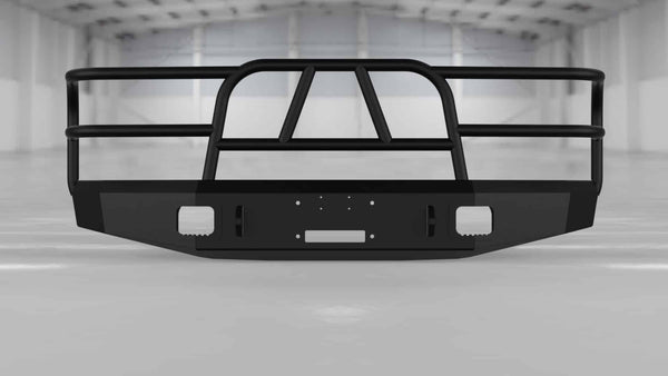 Hammerhead 600-56-0067 Ford Bronco 1992-1996 X-Series Front Winch Bumper Full Brushguard - BumperStock