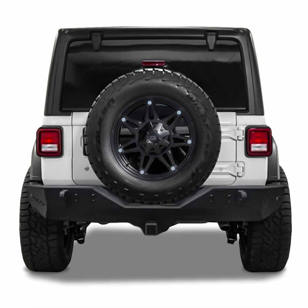 TrailFX JL02T 2018-2022 Jeep Wrangler JL Rear Bumper with No Sensor Holes - BumperStock