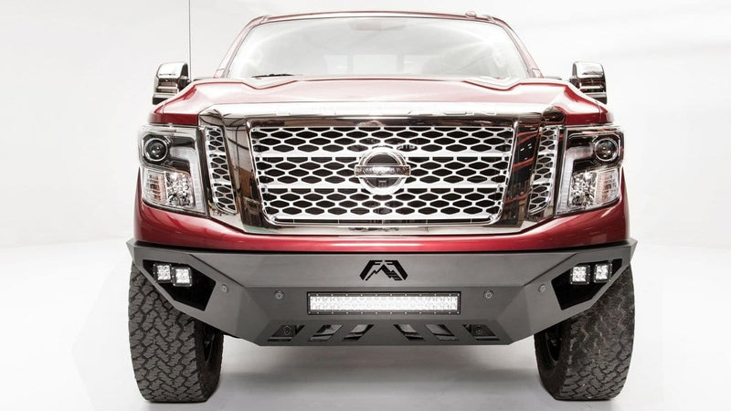 Fab Fours NT16-D3751-1 Nissan Titan XD 2016-2020 Vengeance Front Bumper No Guard-BumperStock