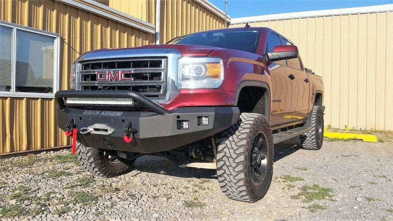 Road Armor 214R4B 2014-2015 GMC Sierra 1500 Stealth Front Winch Bumper Pre-Runner Guard-BumperStock