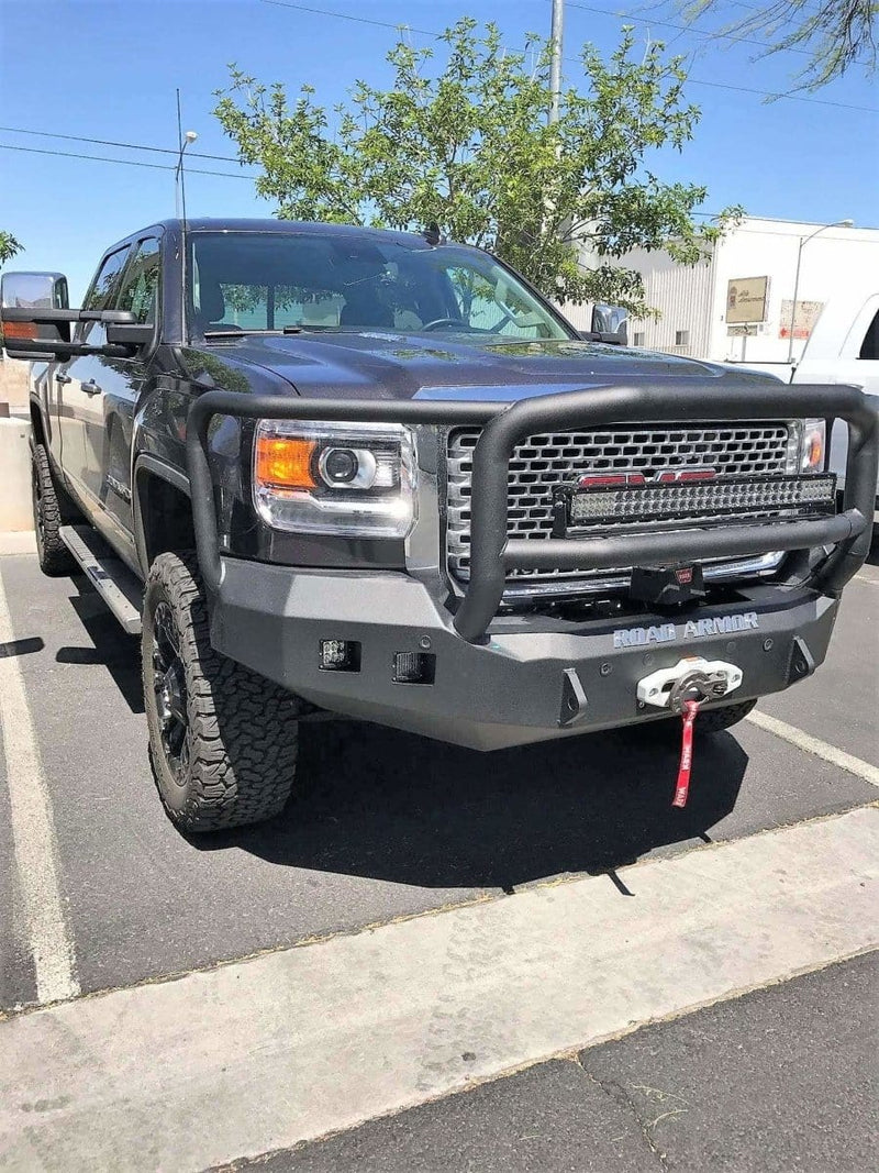 Road Armor 215R5B 2015-2019 GMC Sierra 2500/3500 Stealth Front Winch Bumper Lonestar Guard-BumperStock