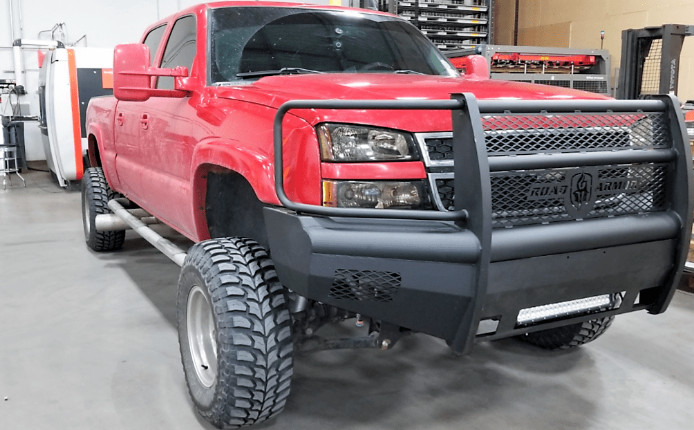 Road Armor 3032VF6B 2003-2007 Chevy Silverado 2500/3500 Vaquero Front Non-Winch Bumper Full Guard - BumperStock