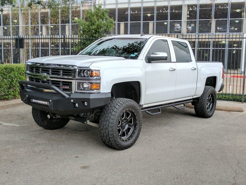 Road Armor 314R4B-NW 2014-2015 Chevy Silverado 1500 Stealth Front Non-Winch Bumper Pre-Runner Guard-BumperStock