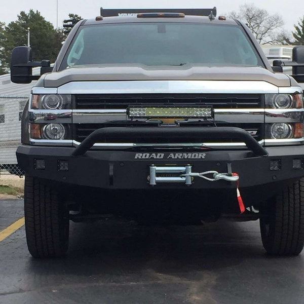 Road Armor 315R4B 2015-2019 Chevy Silverado 2500/3500 Stealth Front Winch Bumper Pre-Runner Guard-BumperStock