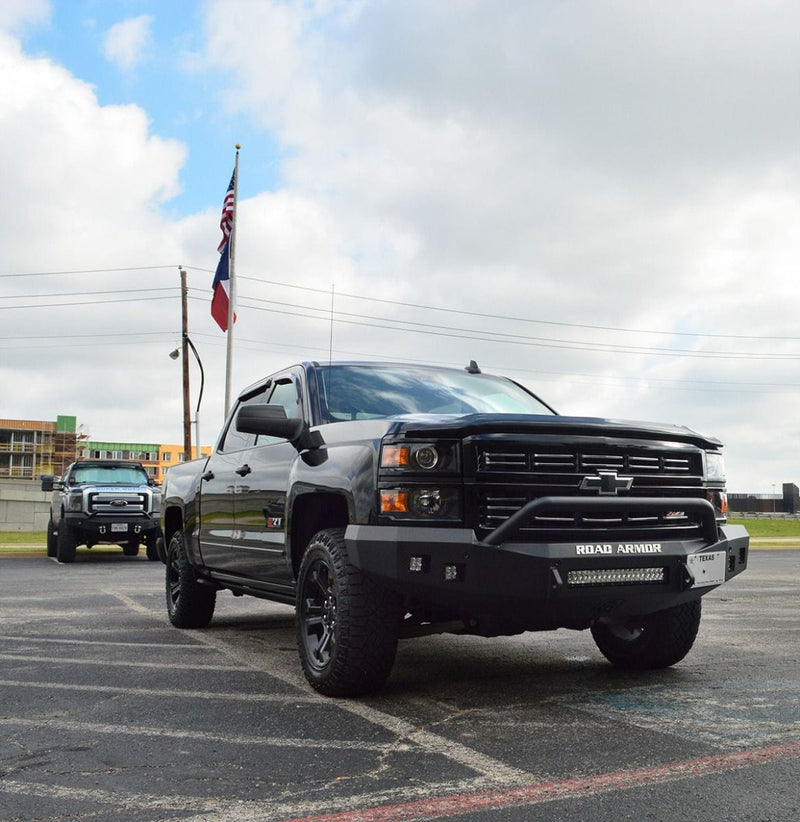 Road Armor 316R4B-NW 2016-2018 Chevy Silverado 1500 Stealth Front Non-Winch Bumper Pre-Runner Guard-BumperStock