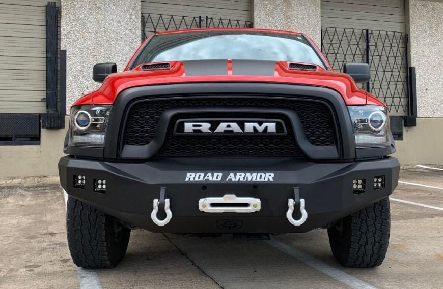 Road Armor 4151F0B 2015-2018 Ram Rebel 1500 Stealth Front Winch Bumper Base Guard-BumperStock