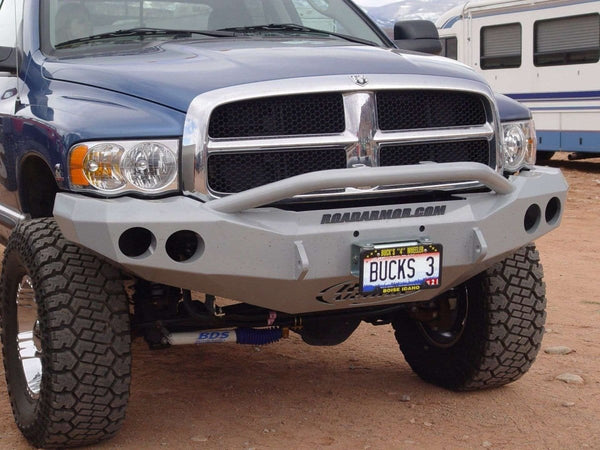 Road Armor 44034B 2002-2005 Dodge Ram 1500 Stealth Front Winch Bumper Pre-Runner Guard-BumperStock