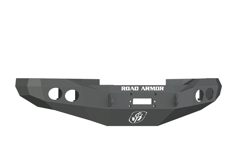 Road Armor Stealth 47000B 1994-1996 Dodge Ram 1500/2500/3500 Winch Front Bumper with Round Light Cutouts - BumperStock