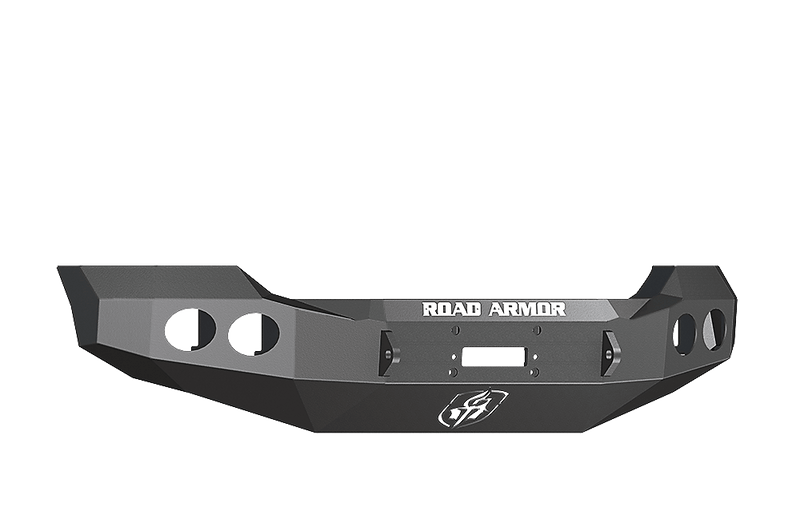 Road Armor Stealth 61100B 2011-2016 Ford F250/F350 Winch Front Bumper with Round Light Cutouts - BumperStock