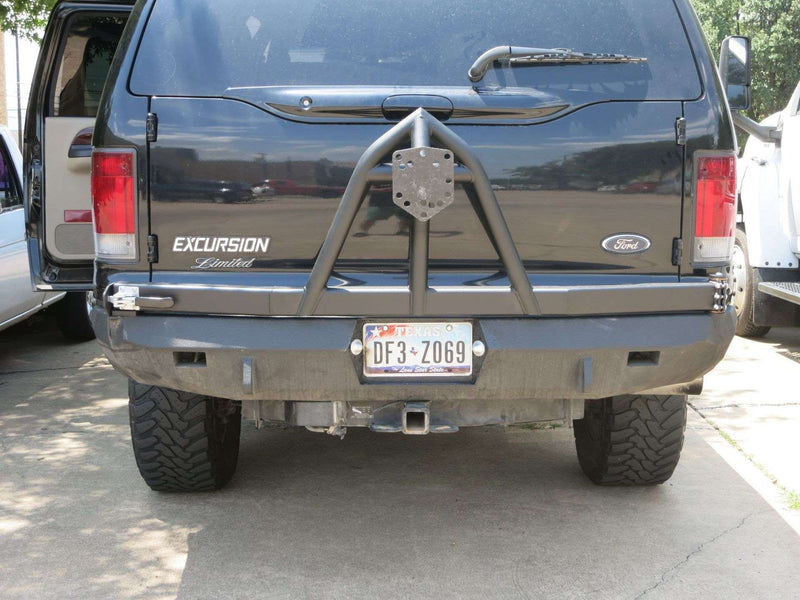 Road Armor Stealth 61208B 1999-2007 Ford Excursion Winch Rear Bumper with Tire Carrier Guard