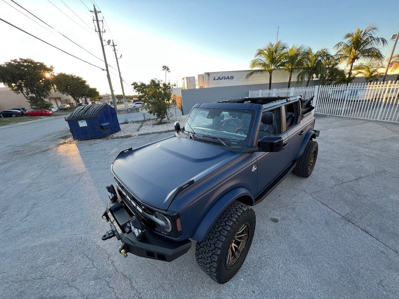 Road Armor Stealth 6213F10B 2021-2022 Ford Bronco Stealth Base Front Bumper With Recessed Winch - BumperStock