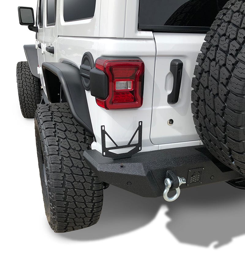 TrailFX JL06T 2018-2022 Jeep Wrangler JL Rear Bumper with Sensor Holes - BumperStock