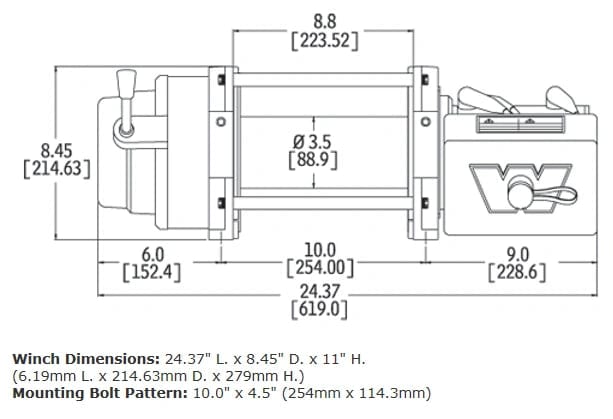 WARN 17801 M12 12V Heavy Weight Winch - BumperStock