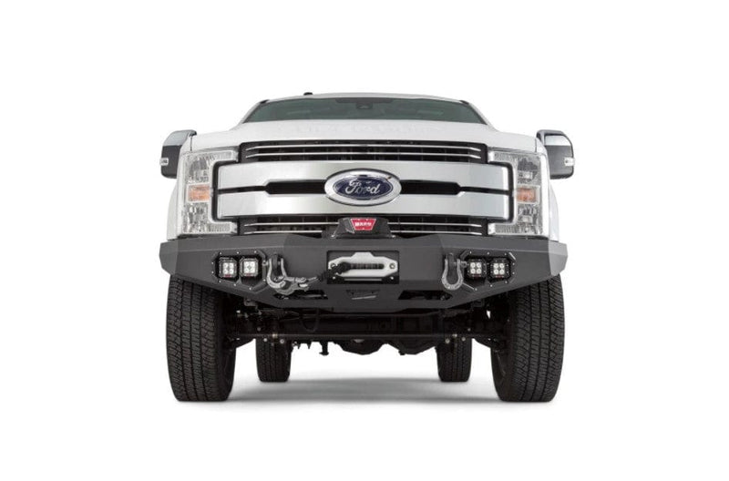 WARN Ascent 100918 2017-2021 Ford F250/F350/F450/F550 Super Duty Front Winch Bumper - BumperStock