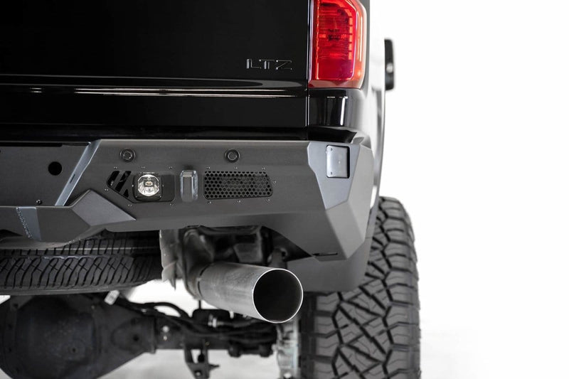 ADD R270021280103 Chevy Silverado 2500 2020-2021 Bomber HD Rear Bumper with Blind Spot Monitor - BumperStock