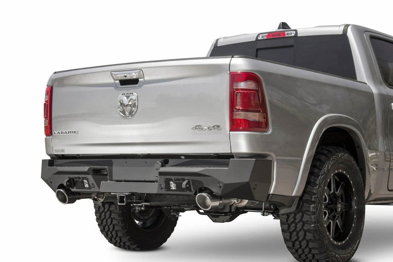 ADD R551281280103 2019-2021 Dodge Ram Rebel 1500 Stealth Fighter Rear Bumper with 6 Backup Sensor Cutouts - BumperStock