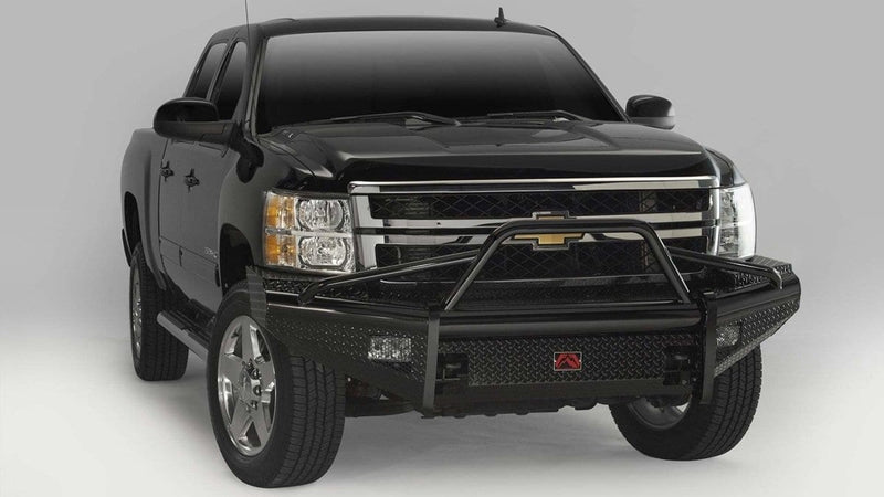 Fab Fours CH11-S2762-1 Chevy Silverado 2500/3500 2011-2014 Black Steel Front Bumper Pre-Runner Guard-BumperStock