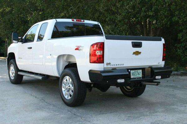 Fab Fours CH11-T2150-1 GMC Sierra 2500/3500 HD 2011-2014 Black Steel Rear Bumper-BumperStock