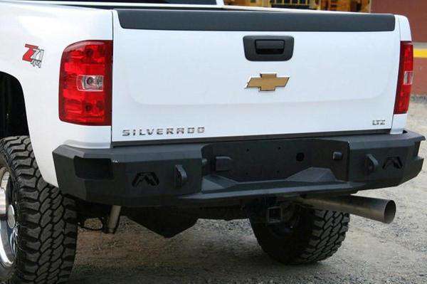 Fab Fours CH11-W2150-1 Chevy Silverado 2500/3500 HD 2011-2014 Premium Rear Bumper Non-Sensor-BumperStock