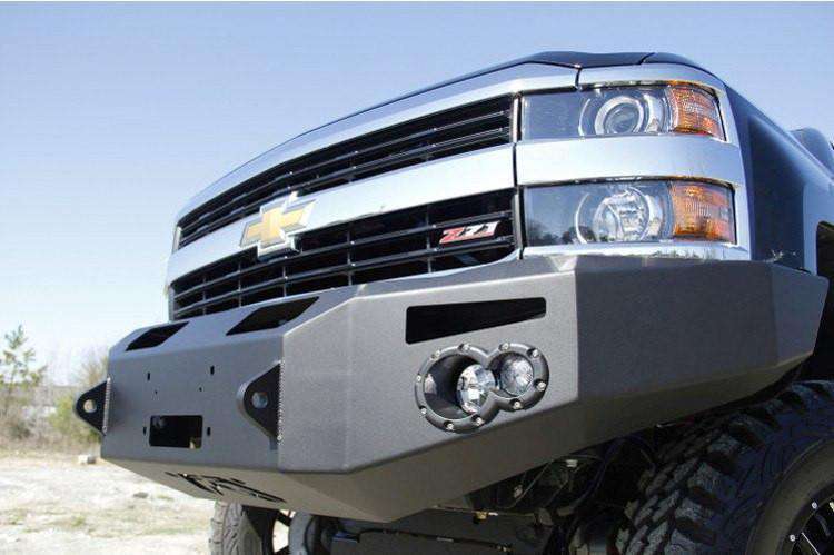 Fab Fours CH14-A3051-1 2015-2019 Chevy Silverado 2500/3500 HD Premium Front Winch Bumper No Guard Non-Sensor-BumperStock