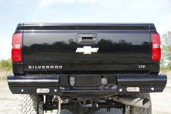 Fab Fours CH14-T3050-1 Chevy Silverado 2500/3500 HD 2015-2019 Black Steel Rear Bumper-BumperStock