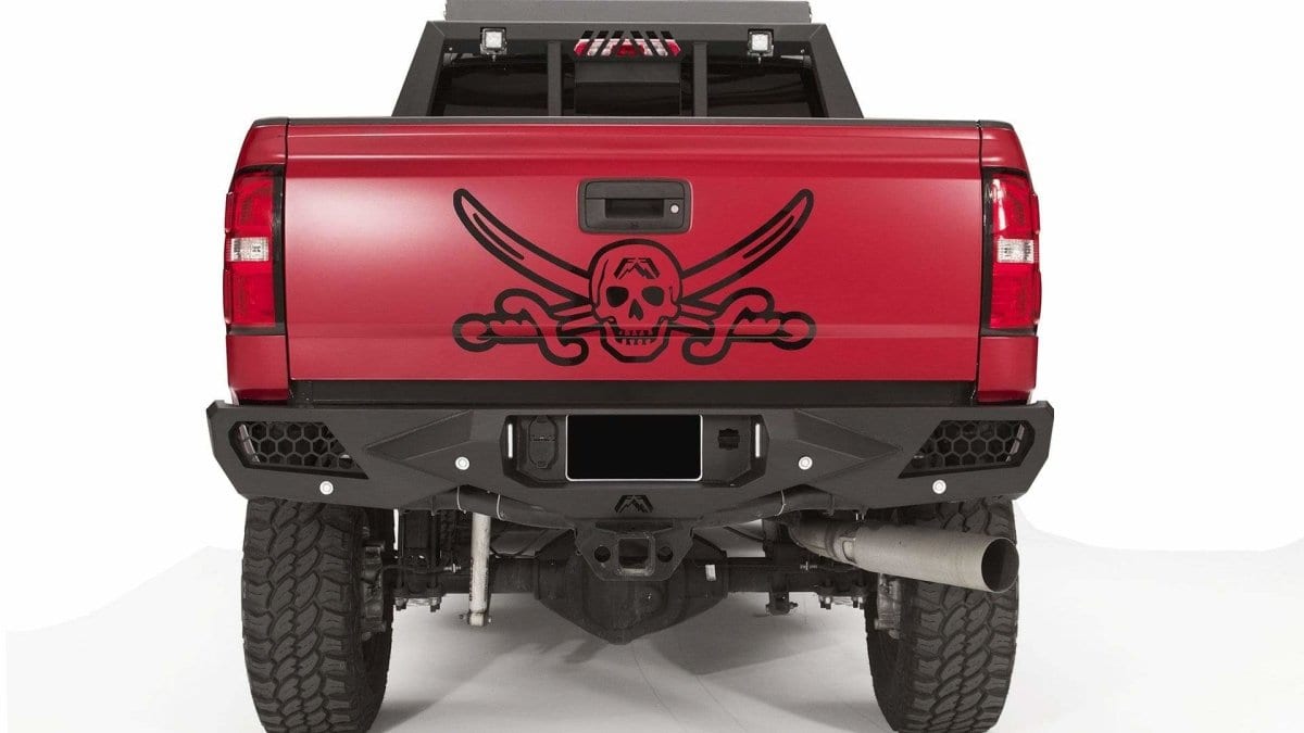 Fab Fours CH15-E3051-1 GMC Sierra 2500/3500 HD 2015-2019 Vengeance Rear Bumper-BumperStock