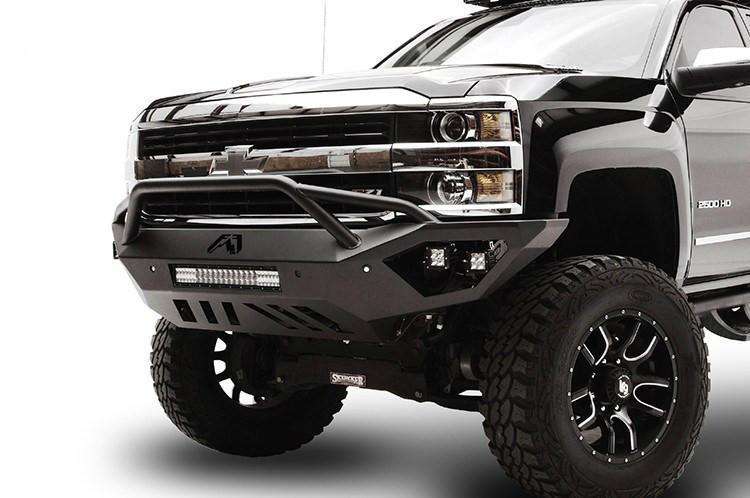 Fab Fours CH15-V3052-1 Chevy Silverado 2500/3500 HD 2015-2019 Vengeance Front Bumper Pre-Runner Guard-BumperStock