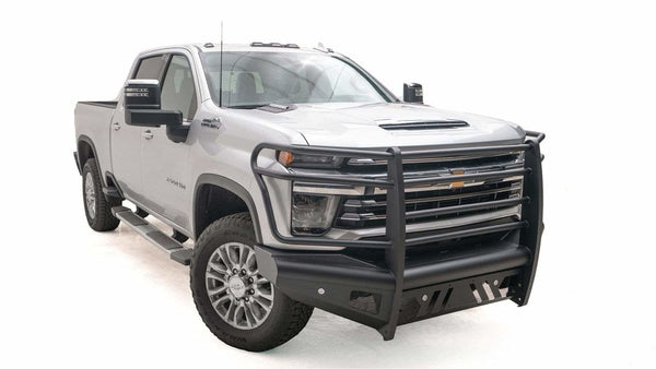 Fab Fours CH20-Q4960-1 2020-2021 Chevy Silverado 2500/3500 HD Black Steel Elite Front Bumper Full Guard-BumperStock