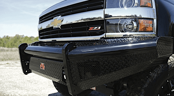 Fab Fours CH20-S4961-1 Chevy Silverado 2500/3500 HD 2020-2021 Black Steel Front Bumper No Guard Sensor-BumperStock