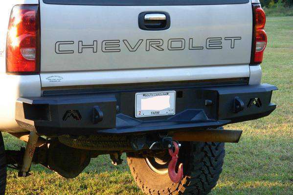 Fab Fours CH99-W1250-1 Chevy Silverado 2500/3500 HD 1999-2007 Premium Rear Bumper Non-Sensor-BumperStock