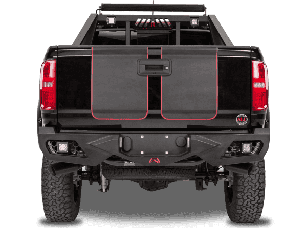 Fab Fours CS07-E1850-1 2007-2013 GMC Sierra 1500 Vengeance Rear Bumper Non-Sensor-BumperStock