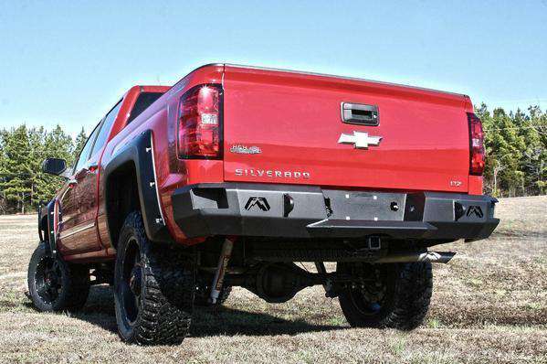 Fab Fours CS14-W3150-1 2014-2018 Chevy Silverado 1500 Premium Rear Bumper Non-Sensor-BumperStock