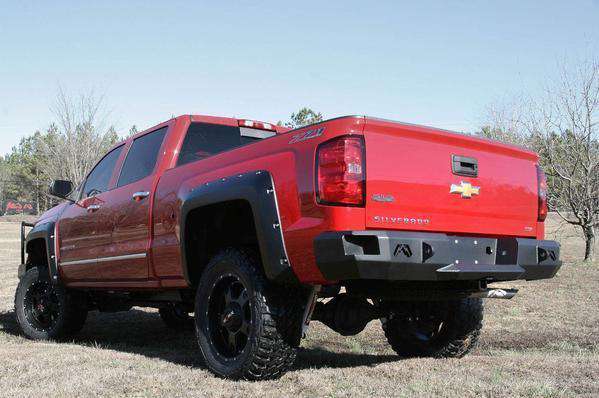 Fab Fours CS14-W3150-1 2014-2018 GMC Sierra 1500 Premium Rear Bumper Non-Sensor-BumperStock