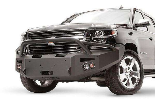 Fab Fours CS15-F3552-1 Chevy Suburban 2015-2020 Premium Front Bumper Sensor Winch Ready Pre-Runner Guard-BumperStock