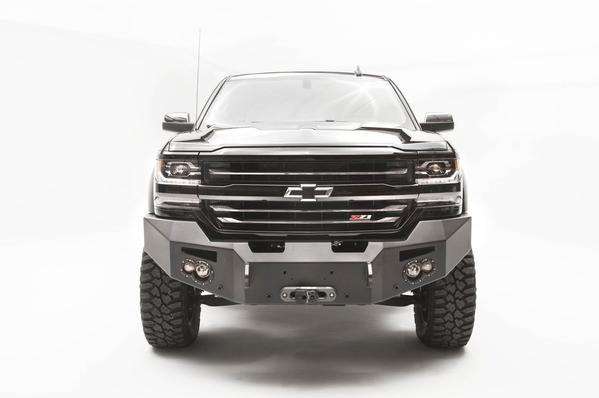 Fab Fours CS16-F3851-1 Chevy Silverado 1500 2016-2018 Premium Front Bumper Winch Ready No Guard-BumperStock