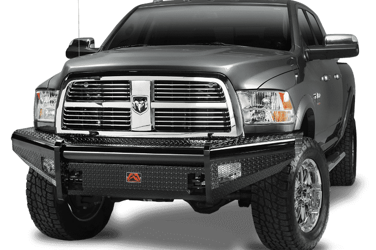 Fab Fours DR03-S1061-1 Dodge Ram 2500/3500/4500/5500 HD 2003-2005 Black Steel Front Bumper No Guard-BumperStock