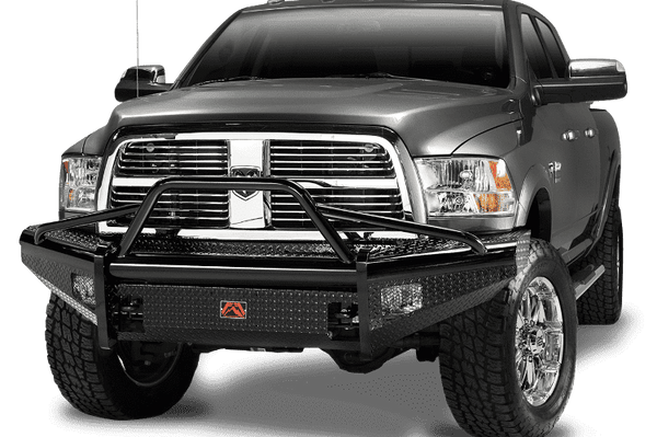 Fab Fours DR03-S1062-1 Dodge Ram 2500/3500/4500/5500 HD 2003-2005 Black Steel Front Bumper Pre-Runner Guard-BumperStock